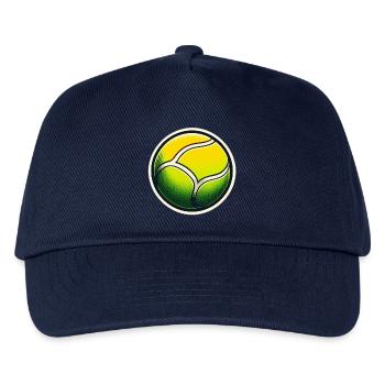 Tennisball grün gelb - Kinder Basecap - Navy - Vorne