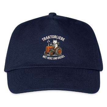 Traktorliebe mit Herz und Diesel - Kinder Basecap - Navy - Vorne