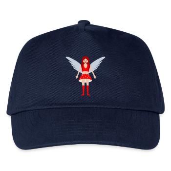 Fly Agaric Mushroom Fairy Fantasy Art - Kids’ Baseball Cap - navy - Front