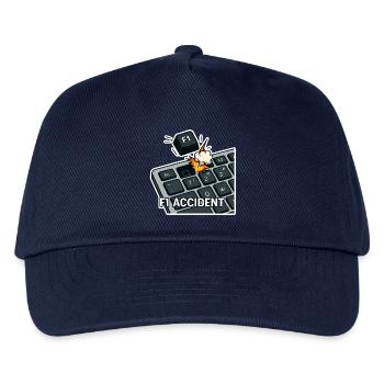 F1-Unfall - lustiges Wortspiel - Kinder Basecap - Navy - Vorne