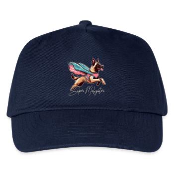 Super Mali Berger Belge Cape Cadeau - Casquette de baseball Enfant - marine - Devant