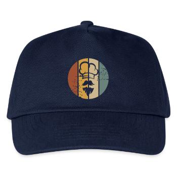 retro Bäckerei und Koch Symbol - Restaurants Logo - Kinder Basecap - Navy - Vorne