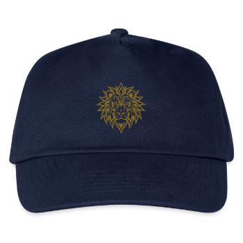 Powerful lion head tribal design - Kids’ Baseball Cap - navy - Front