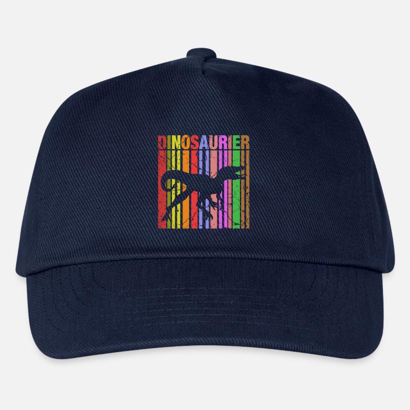 Dinosaurier Silhouette mit Farbdetails - Kinder Basecap - Navy