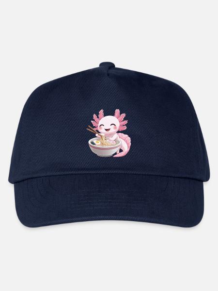 Kawaii Anime Axolotl Ramen Nudeln - Kinder Basecap - Navy