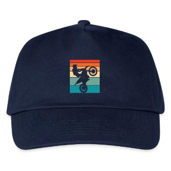 Motocross Retro Motorsport - Kinder Basecap - Navy - Vorne