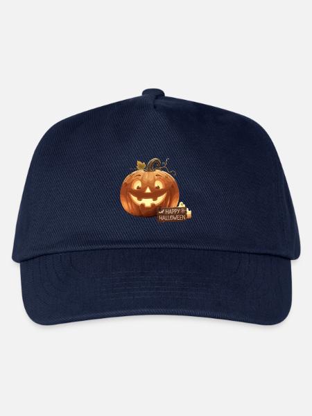 Fröhlicher Halloween Kürbis - Kinder Basecap - Navy
