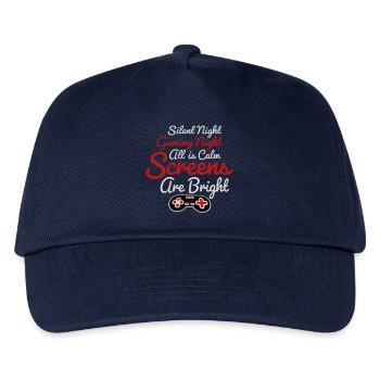 Nuit silencieuse Nuit de jeu Tous les écrans calmes Lumineux - Casquette de baseball Enfant - marine - Devant