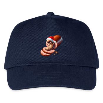Salami Made Santa Karikatur - Kinder Basecap - Navy - Vorne