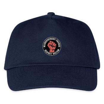 Neurodivergente Freunde gegen Rassismus – Antifaschistik - Kinder Basecap - Navy - Vorne