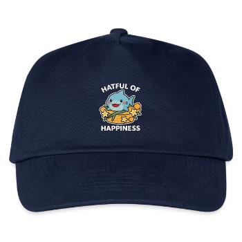 Cute shark in a lucky basket - Kids’ Baseball Cap - navy - Front