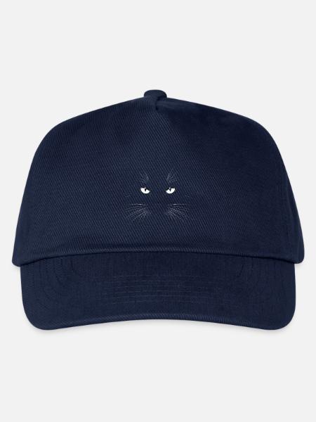 Nachtkatze Silhouette Angry black cat  - Kinder Basecap - Navy