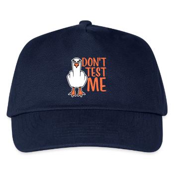 Ne me teste pas mouette oiseau coquine doigt d’honneur maléfique - Casquette de baseball Enfant - marine - Devant