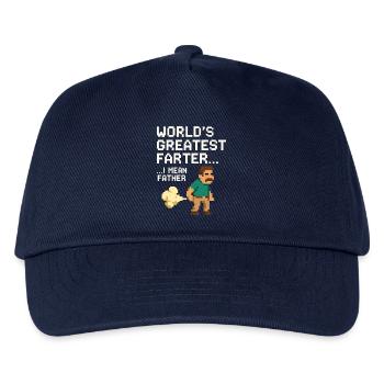 Lustiges Vatertags-T-Shirt für Gamer Papa Pixelart - Kinder Basecap - Navy - Vorne
