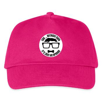 Without Data It's Just An Opinion Statistik Nerd - Kinder Basecap - Fuchsia - Vorne