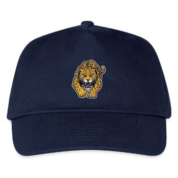 Leopard-Jaguar Wild Attack Maskottchen-Raubtier - Kinder Basecap - Navy - Vorne