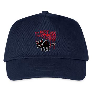 Schwarze Katze I'm Not Like The Others I'm Worse - Kinder Basecap - Navy - Vorne