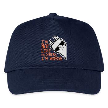 Lama Sonnenbrille Im Not Like The Others I'm Worse - Kinder Basecap - Navy - Vorne