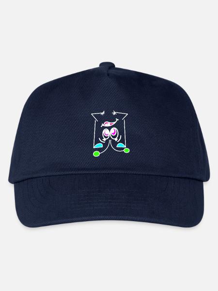 Neon-Mood Flip - Das Umdreh-Gesicht - Kinder Basecap - Navy