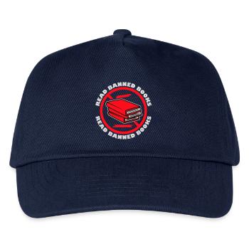 Lire des livres interdits Verbotene Bücher Lesen Freiheit - Casquette de baseball Enfant - marine - Devant