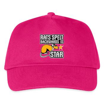Rats Spelt Backwards Is Star Lustiger Ratte Spruch - Kids’ Baseball Cap - fuchsia - Front