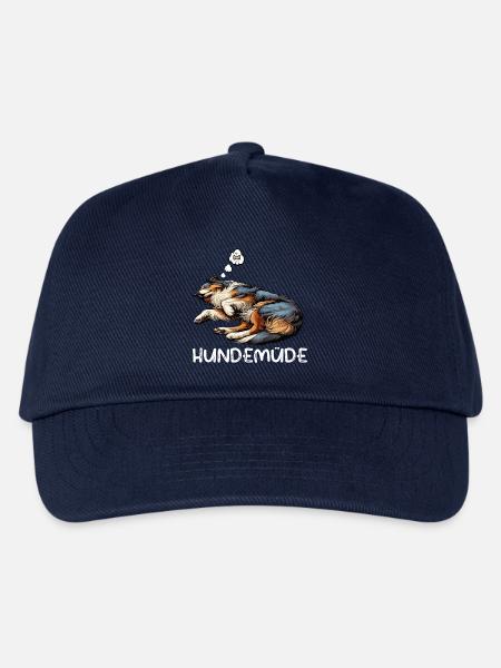 Hundemüde Australian Shepherd Aussie Aussiehalter - Kinder Basecap - Navy