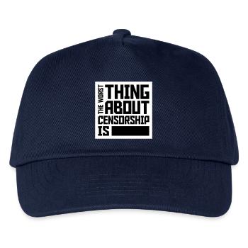 Le pire dans la censure, c’est l’ironie amusante - Casquette de baseball Enfant - marine - Devant