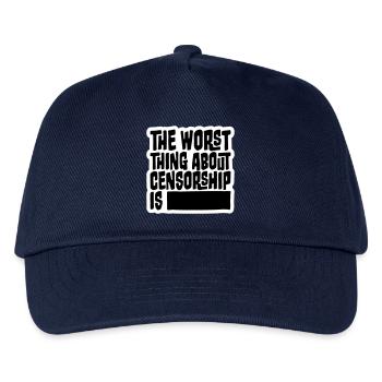 Le pire dans la censure, c’est l’ironie amusante - Casquette de baseball Enfant - marine - Devant