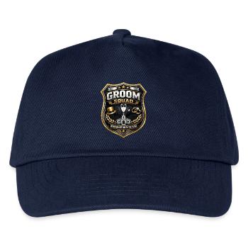 JGA Shirt Polizei Abzeichen: Groom Squad Design - Kinder Basecap - Navy - Vorne