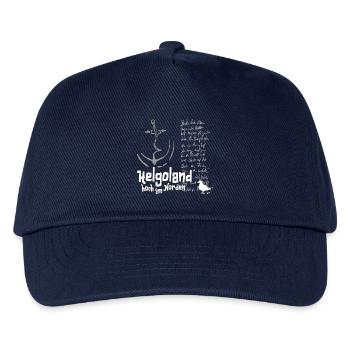 Helgoland Nordsee Nautik Illustration - Kinder Basecap - Navy - Vorne