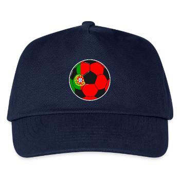 Fußballmannschaft Portugal - Kinder Basecap - Navy - Vorne