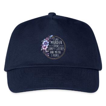 Murder Shows Comfy Clothes Funny Quote - Kids’ Baseball Cap - navy - Front