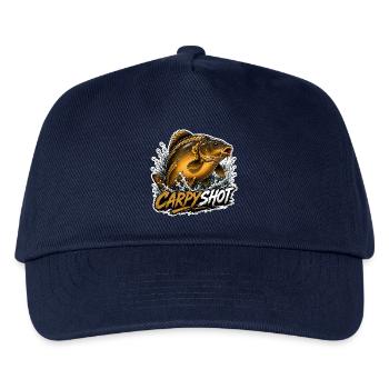 Carpyshot-Spiegel-Karpfenfischerei-Design - Kinder Basecap - Navy - Vorne