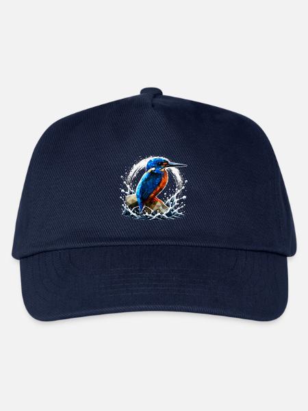Low-Poly-Eisvögel-Design - Kinder Basecap - Navy