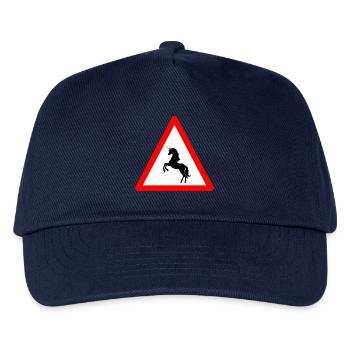 Hüte dich vor Einhörnern voraus - Kinder Basecap - Navy - Vorne