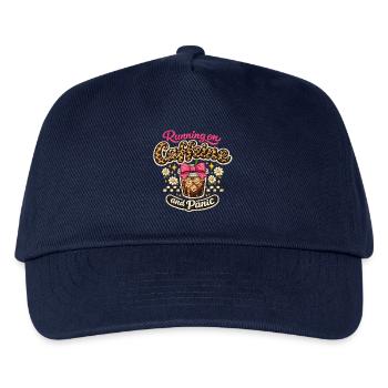 KaffeeKrise Patch: Koffein Humor Morgenmuffel - Casquette de baseball Enfant - marine - Devant