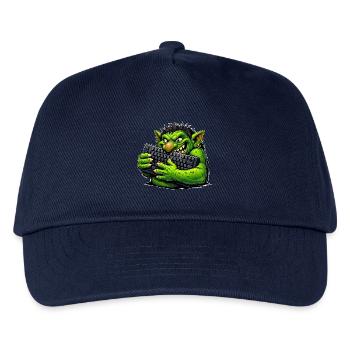 Bösartiger Troll mit Tastatur - Kinder Basecap - Navy - Vorne