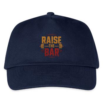 Motivation à la barre avec haltère dans la salle de sport - Casquette de baseball Enfant - marine - Devant