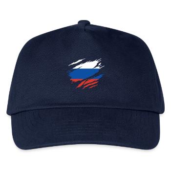 Russische Flagge Russlands - Kinder Basecap - Navy - Vorne