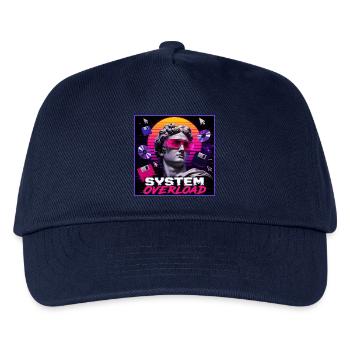 Art de surcharge du système rétro Vaporwave Synthwave - Casquette de baseball Enfant - marine - Devant