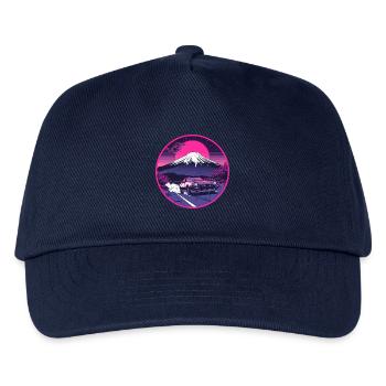 Retro 80s JDM AE86 Mount Fuji Dragon Emblem - Kids’ Baseball Cap - navy - Front