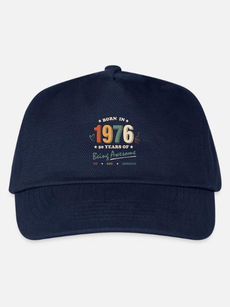 50. Geburtstag 1976 | Born in 1976 Retro Shirt - Kinder Basecap - Navy