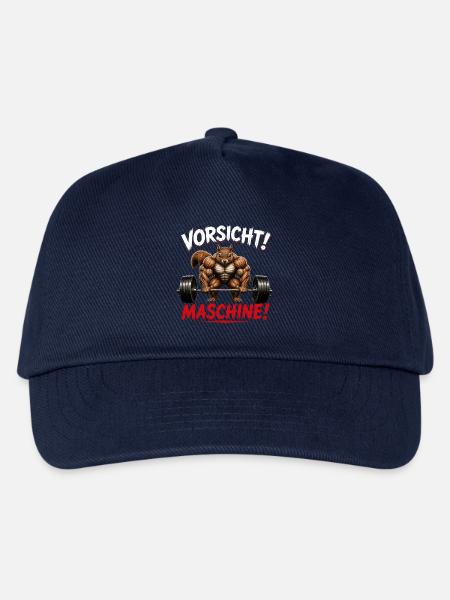 Vorsicht Maschine Muskel-Eichhörnchen - Kinder Basecap - Navy