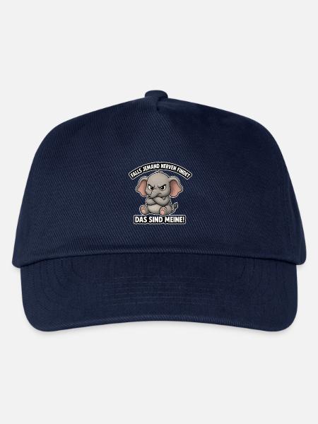 Wütendes Elefantenbaby Spruch - Kinder Basecap - Navy
