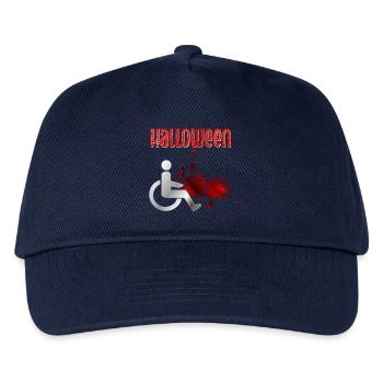 Halloween Blut Rollstuhl - Kinder Basecap - Navy - Vorne