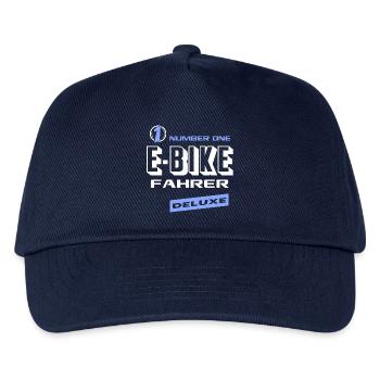 E-Biker Number One Deluxe Bester Biker Fun - Kinder Basecap - Navy - Vorne