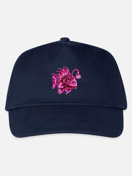 Rosa biolumineszente Laternenfisch - Kinder Basecap - Navy