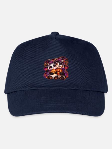 Pand'Halloween Panda-Kuschung (Yin-Yang) - Kinder Basecap - Navy