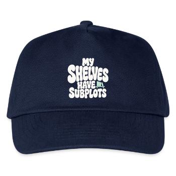 Bücherhumor – My Shelves Have Subplots - Kinder Basecap - Navy - Vorne