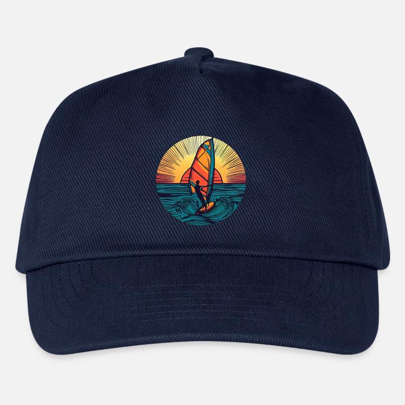 Windsurfer Surfer Sunset - Casquette de baseball Enfant - marine